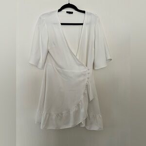 Topshop white wrap dress US 8. Worn once